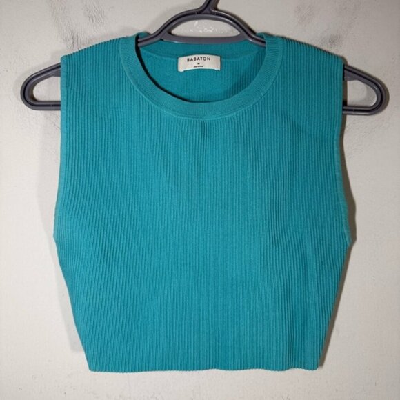 Aritzia Babaton Sculpt Knit Muscle Cropped Tank size M - Picture 5 of 8